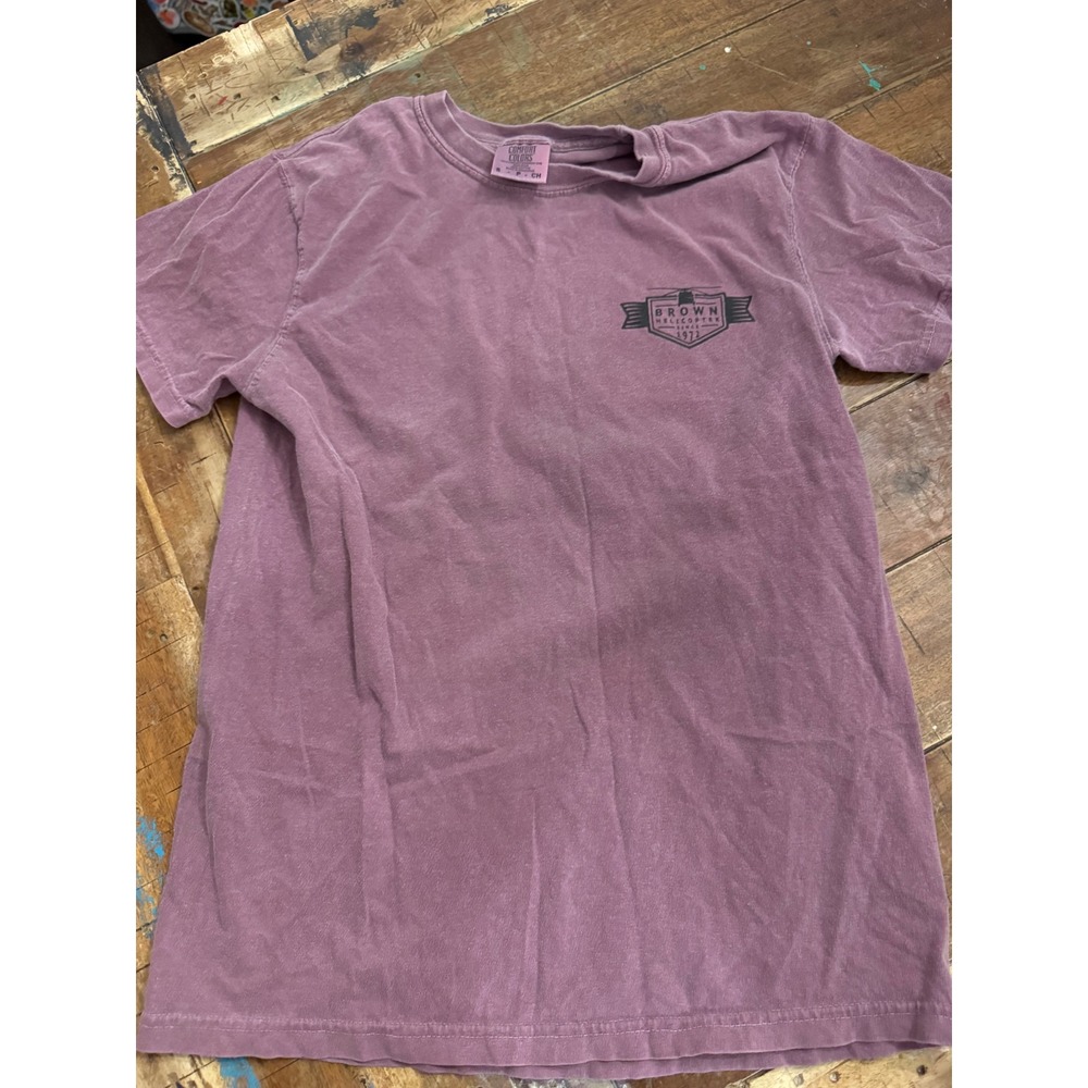 Comfort Colors Brown Helicopter Pensacola Florida Graphic Tee Plum Kids Small